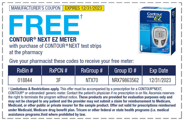 Free Contour NEXT ONE Glucose Meter Kit w/Purchase of 150 Test Strips